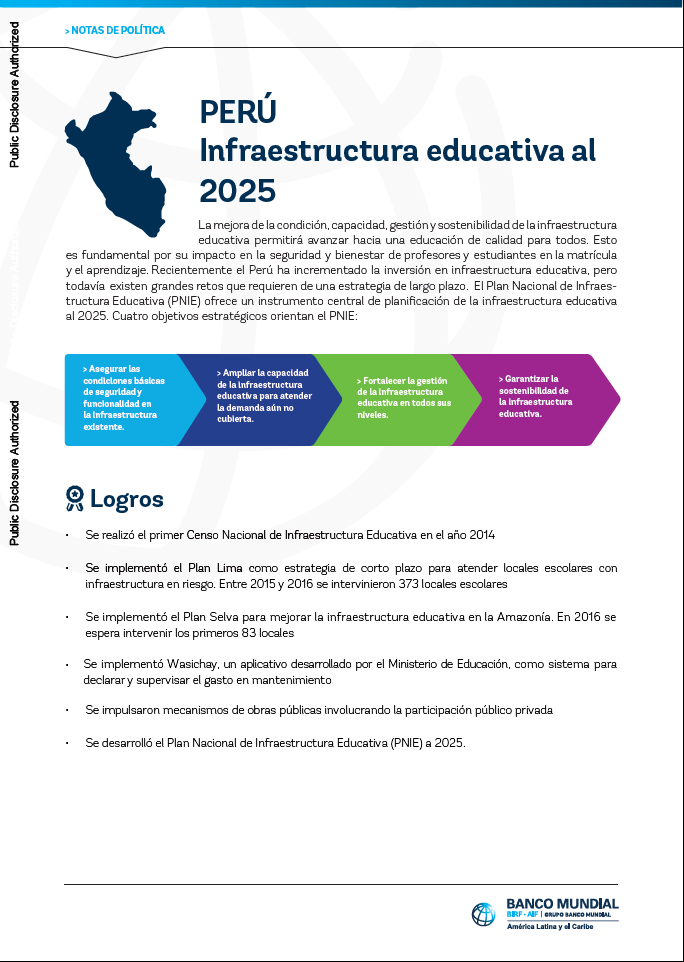 Plan Nacional de Infraestructura Educativa 2025-2030 - Ministerio de Educación Perú